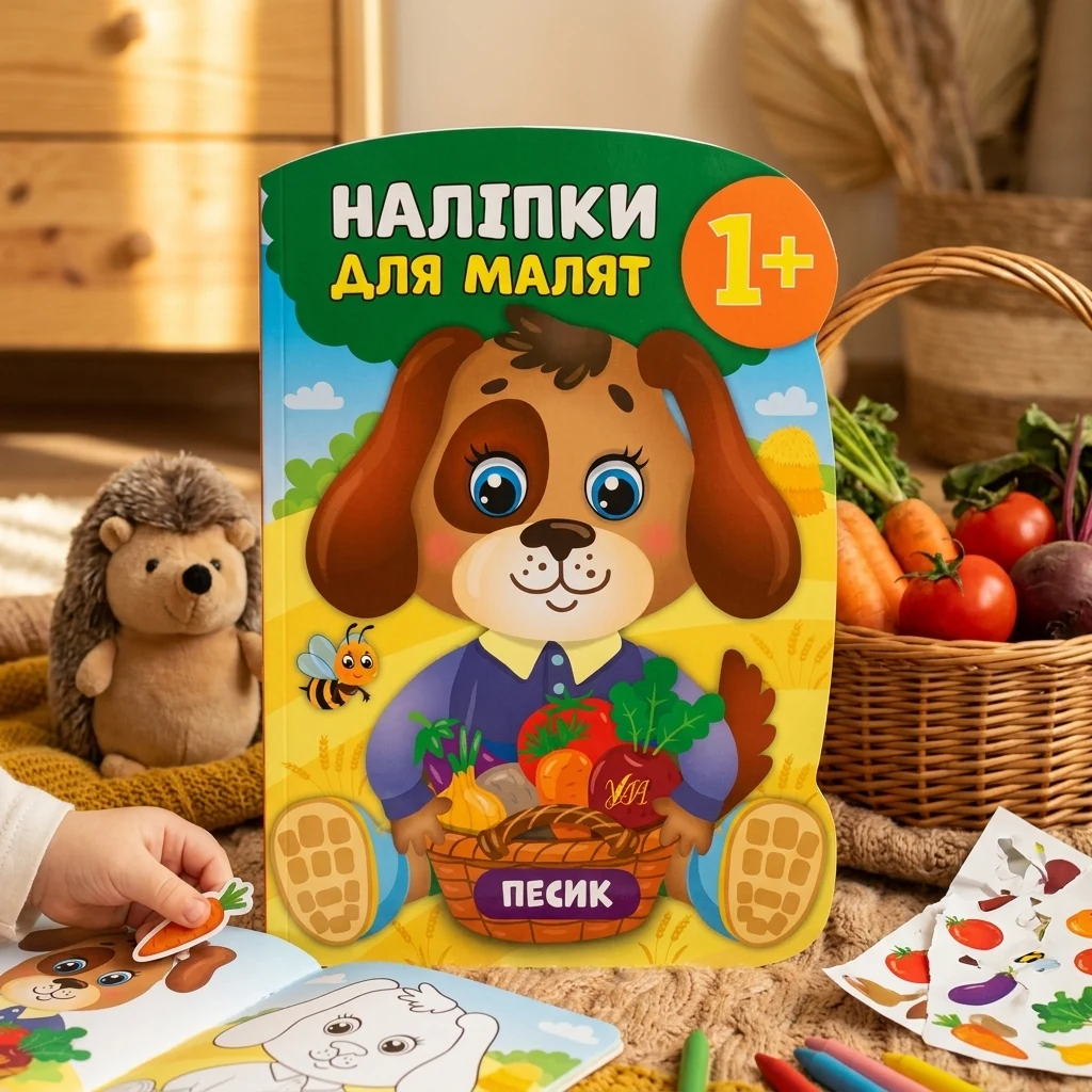 Книжка з наліпками Наліпки для малят.Песик. 1+ Ула