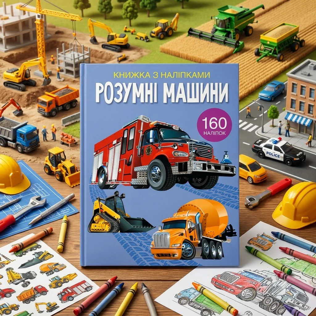 Книжка з наліпками. Розумні машини