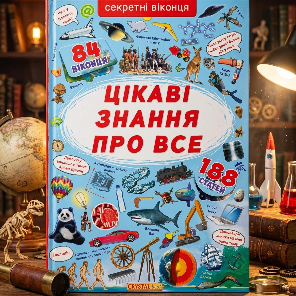 Книжка з секретними віконцями. Цікаві знання про усе