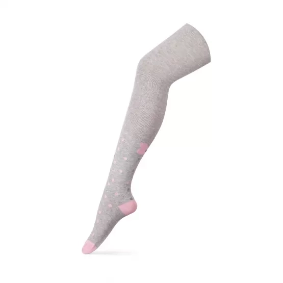 Колготи дитячі V&T Квіточки КД 024-955 /18 Світло-сірий меланж — фото 2
