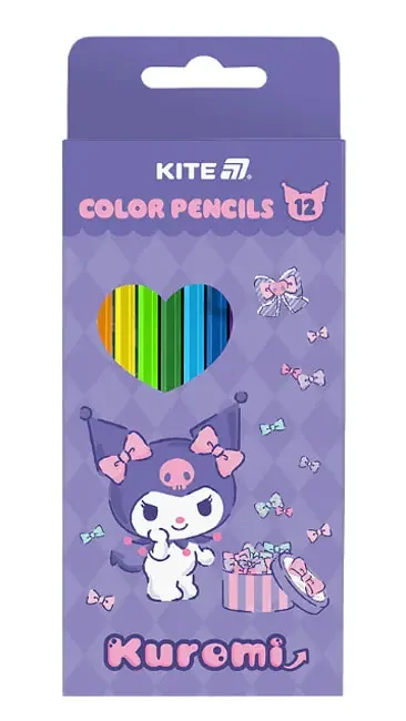 Кольорові олівці 12 кольорів "Kuromi" Kite
