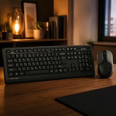 Комплект бездротовий клавіатура та миша A4Tech FG1012 (Black)
