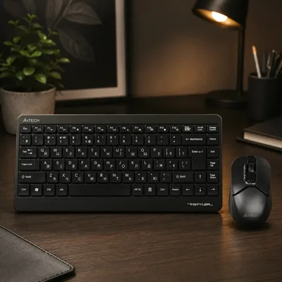 Комплект бездротовий клавіатура та миша A4Tech FG1112 (Black)