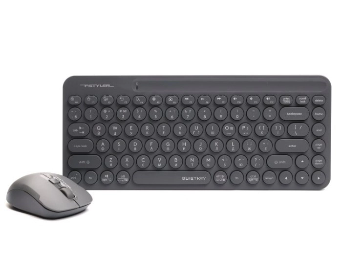 Комплект бездротовий клавіатура та миша A4Tech FG3200 Air2 (Grey) — фото 2