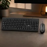 Комплект дротовий клавіатура та миша 2E MK401 USB Black (2E-MK401UB_UA) — фото 1