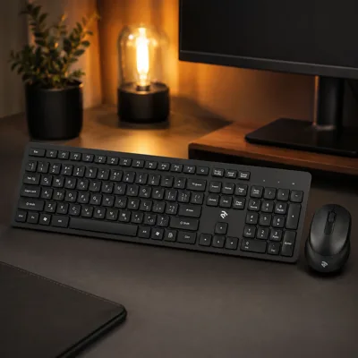 Комплект клавіатура та миша 2E MK420 Wireless Black (2E-MK420WB)