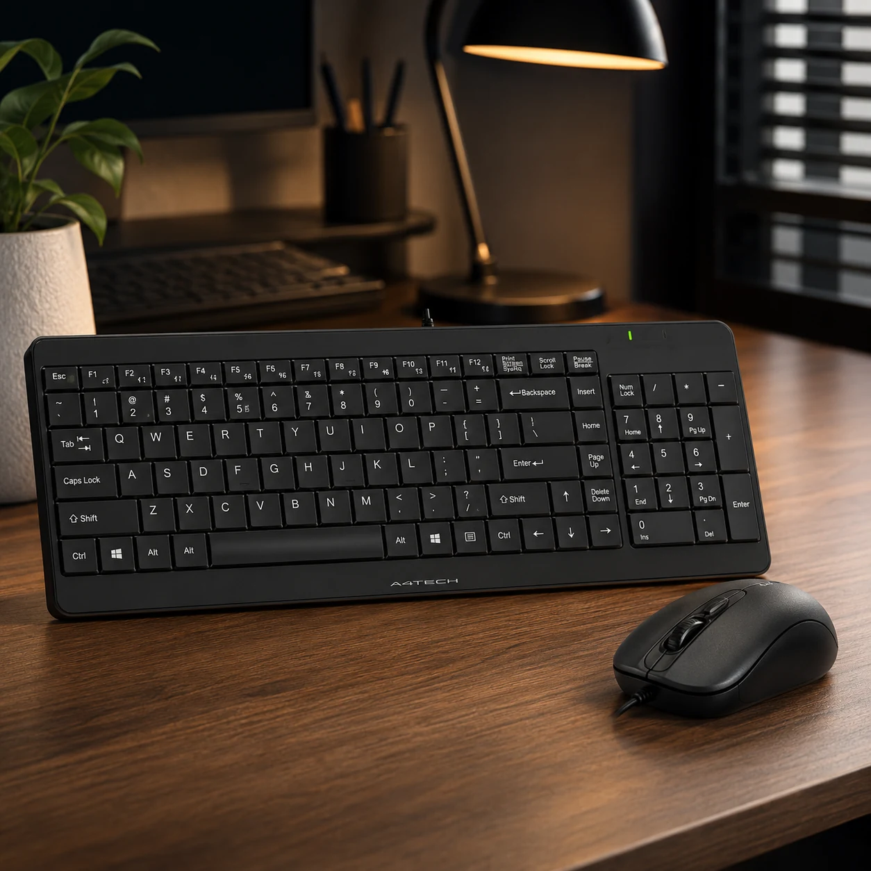 Комплект клавіатура та миша A4Tech F1512 Black — Миші, клавіатури, навушники