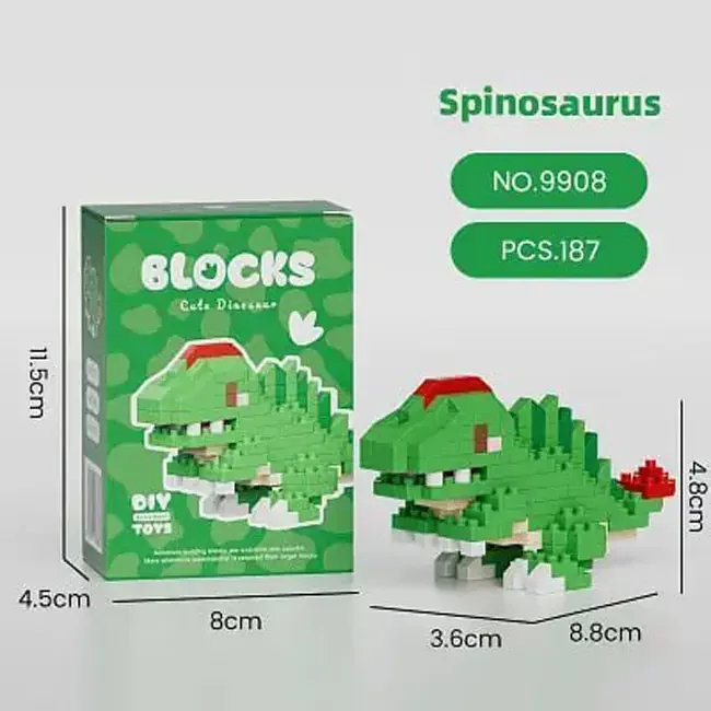 Конструктор Bricks пластиковий, 187 деталей "Динозавр Spinosaurus"