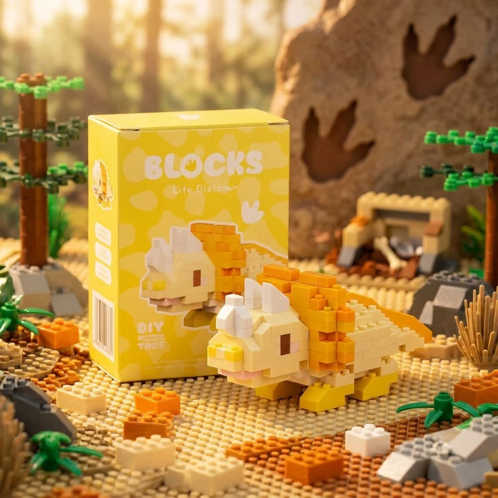 Конструктор Bricks пластиковий, 191 деталей "Динозавр Triceratops"