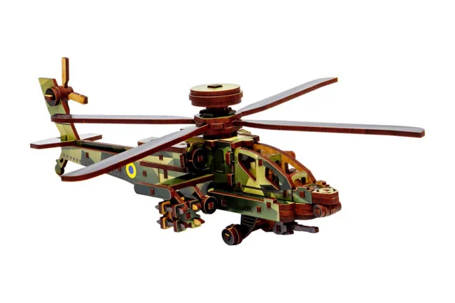 Конструктор дерев"яний 125 ел "Гелікоптер Sky Chopper" — фото 5