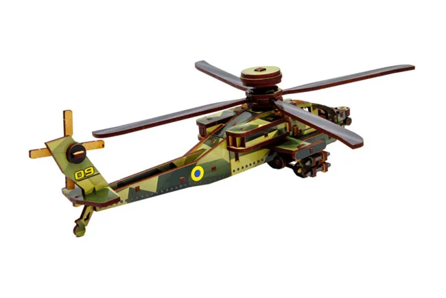 Конструктор дерев"яний 125 ел "Гелікоптер Sky Chopper" — фото 6