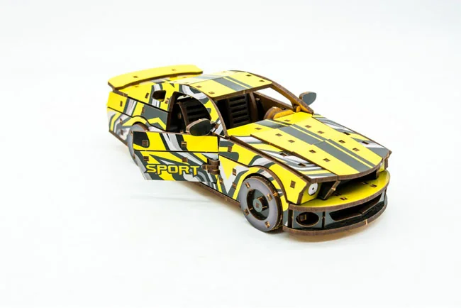 Конструктор дерев"яний 162 ел "Muscle car GT" — фото 4