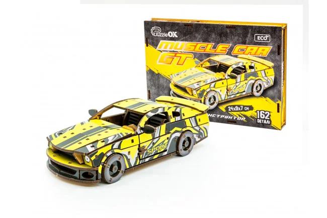 Конструктор дерев"яний 162 ел "Muscle car GT" — фото 2