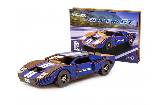 Конструктор дерев"яний 164 ел "Fast car Gt" — фото 2