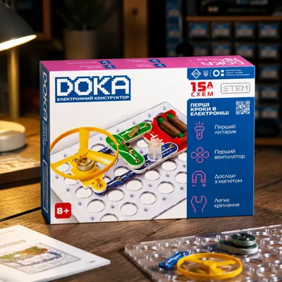Конструктор електронний DOKAПЕРШІ КРОКИ В ЕЛЕКТРОНІЦІ D70709