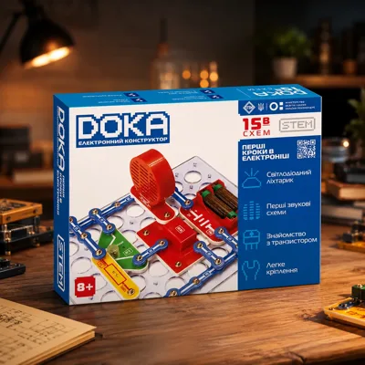 Конструктор електронний DOKAПЕРШІ КРОКИ В ЕЛЕКТРОНІЦІ D70710