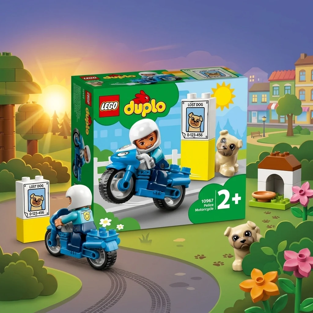 Конструктор Lego Duplo Town Поліцейський мотоцикл 5 деталей 53636 — Іграшки