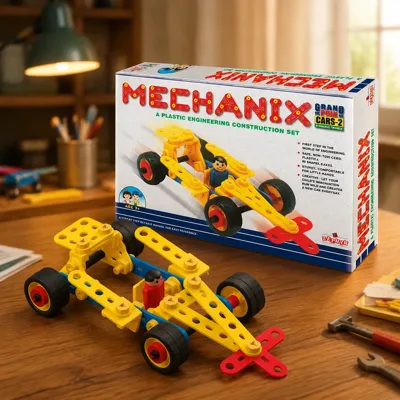 Конструктор поліпропіленовий, розвиваючий Mechanix Авто №2 81 елементів-7 моделей