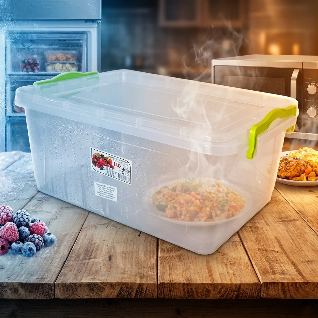 Контейнер для харчових продуктів (9,5 л.) прозорий №7, AL plastik