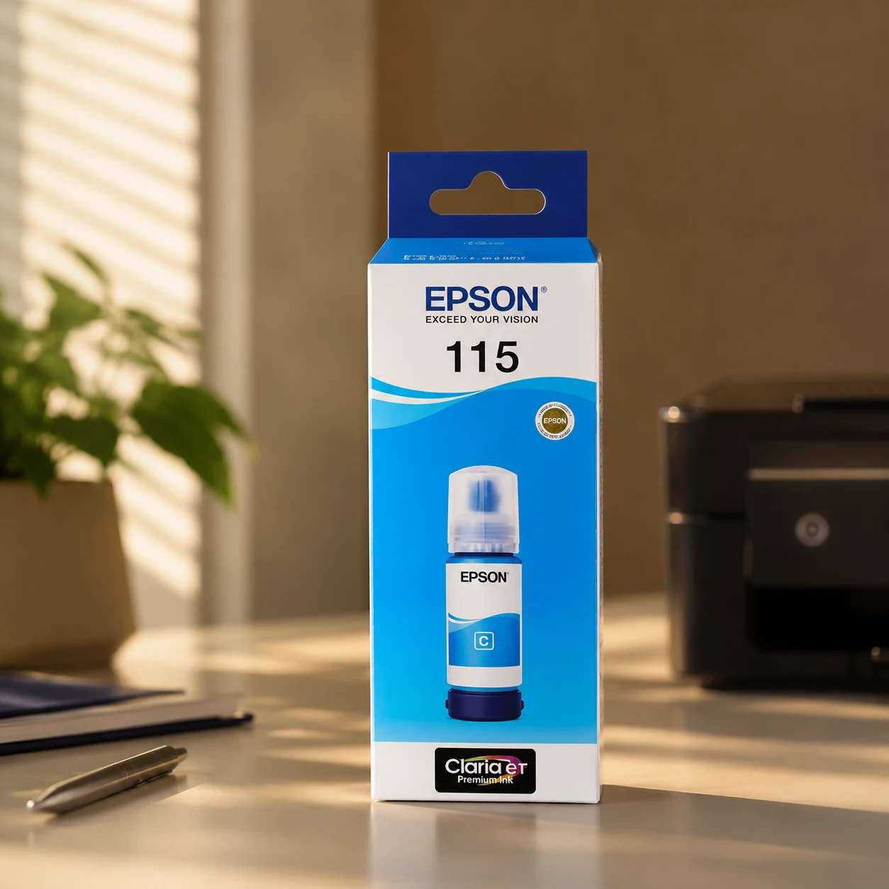 Контейнер з чорнилом Epson 115 EcoTank Cyan (C13T07D24A) — Принтери та витратники