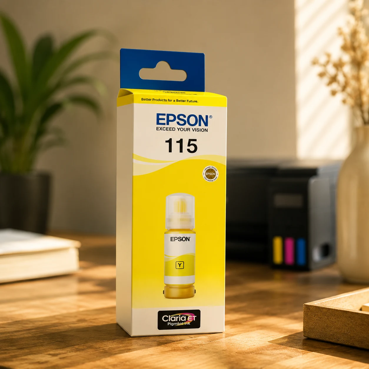 Контейнер з чорнилом Epson 115 EcoTank Yellow (C13T07D44A) — Принтери та витратники