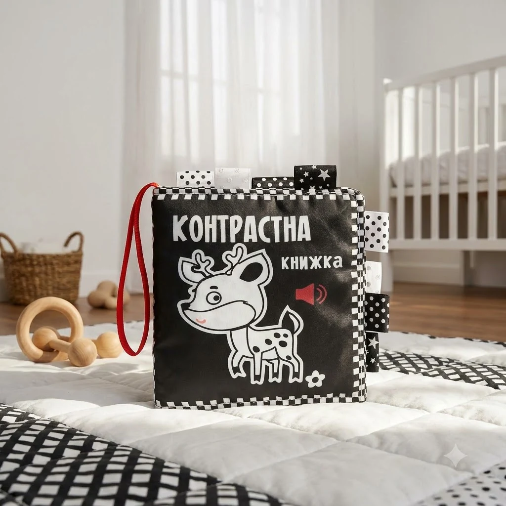 Контрастна книжка. Оленя. 0+