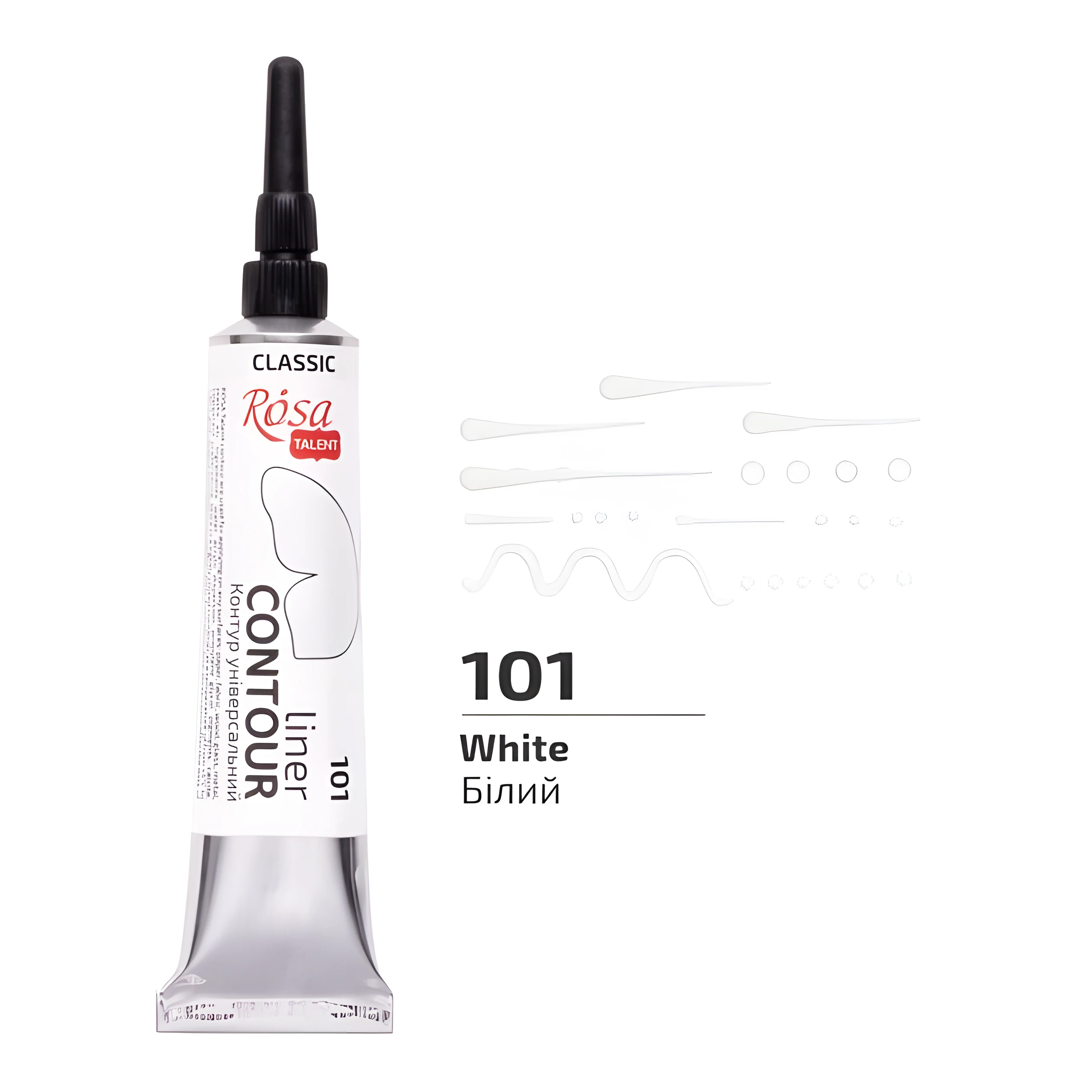 Контур універсальний Rosa Talent Білий 20 мл — Хобі та декор