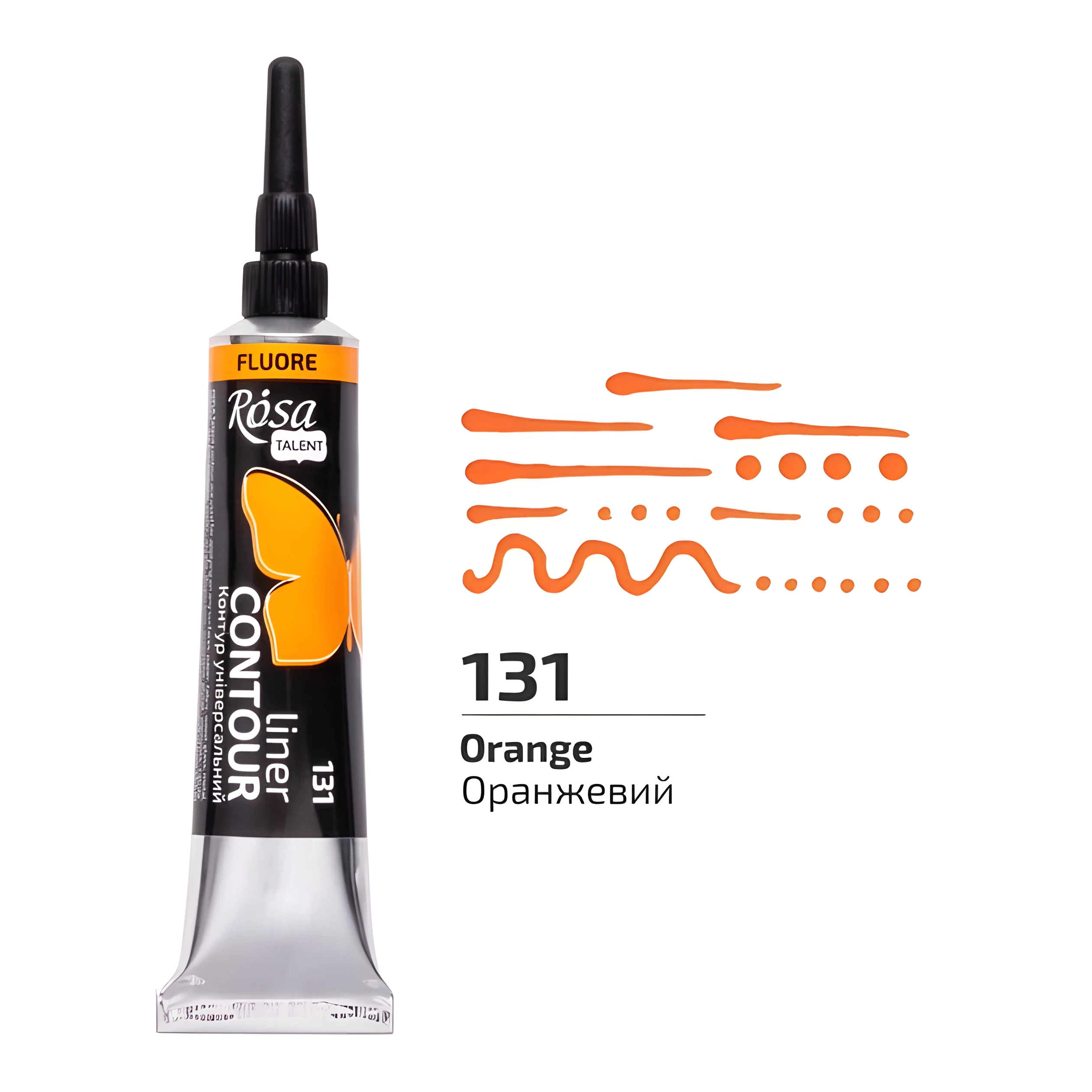 Контур універсальний Rosa Talent Оранжевий флуоресцентний 20 мл