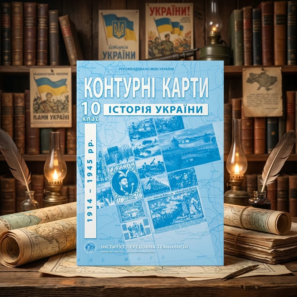 Контурні карти 10 клас "Історія України (1900 - 1939 роки)", ІПТ