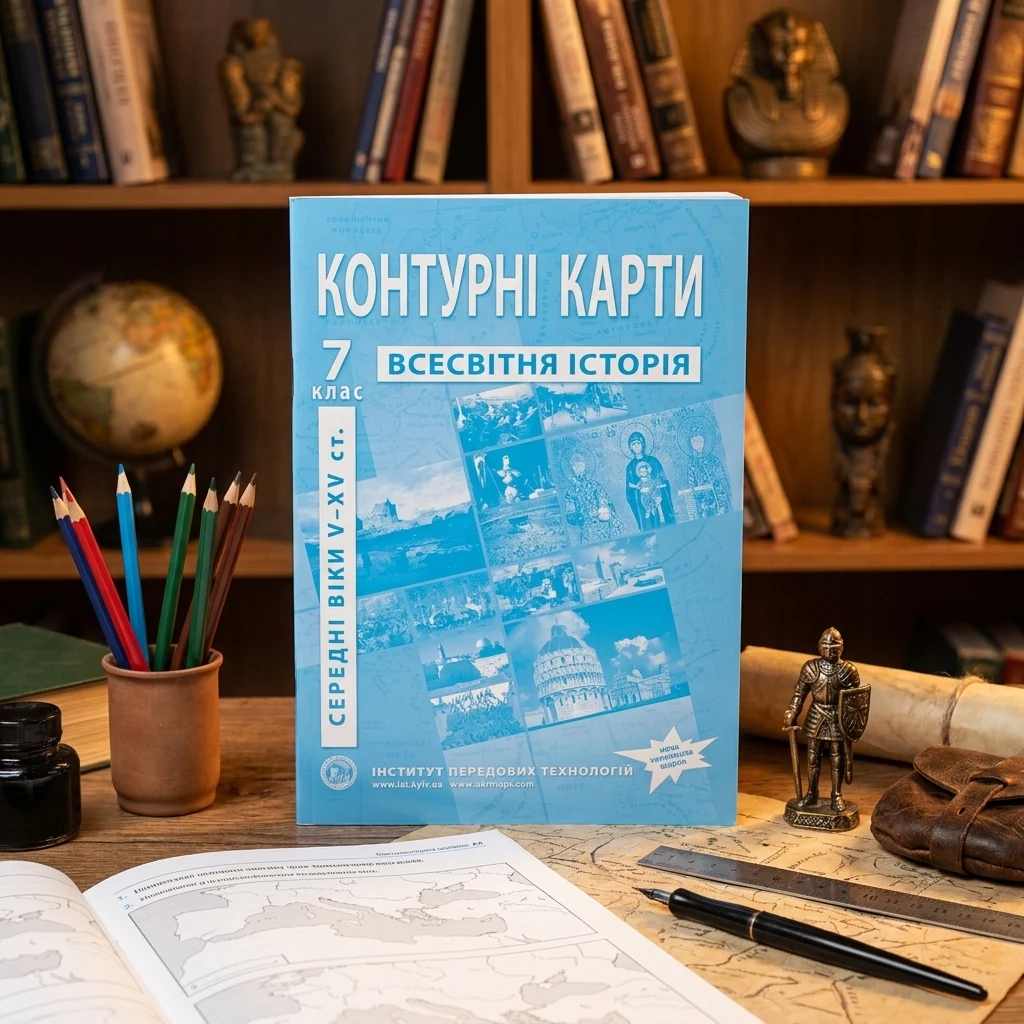 Контурні карти 7 клас "Історія середніх віків" ІПТ