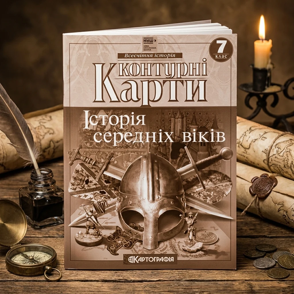 Контурні карти 7 клас "Історія середніх віків", Картографія