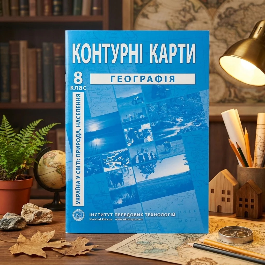 Контурні карти 8 клас Географія "Україна в світі: природа, населення" ІПТ