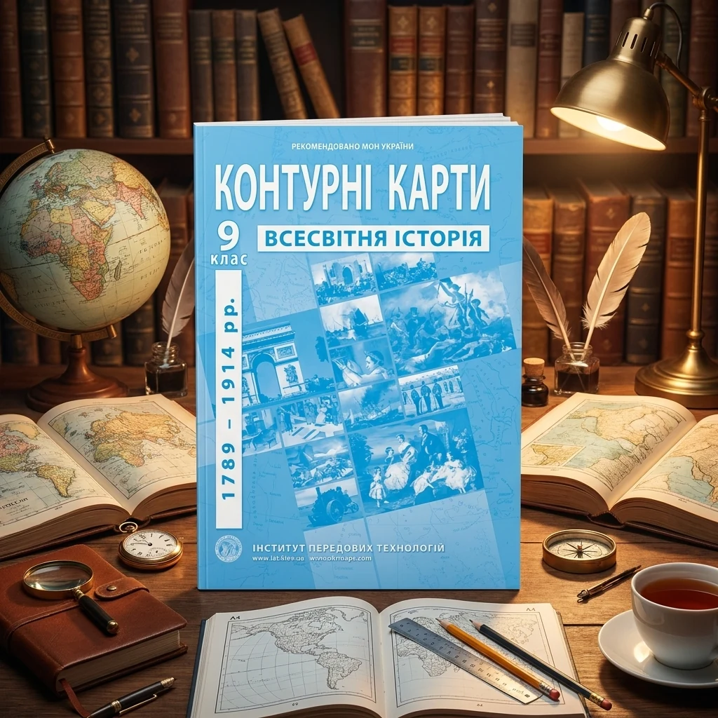 Контурні карти 9 клас "Всесвітня історія (1789 - 1914 роки)", ІПТ