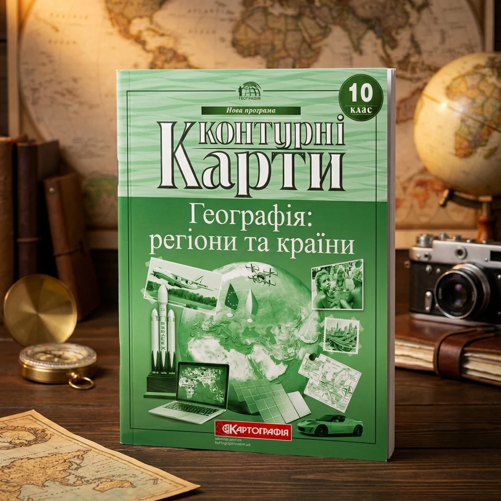 Контурні карти Географія: регіони та країни 10 клас