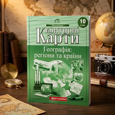 Контурні карти Географія: регіони та країни 10 клас