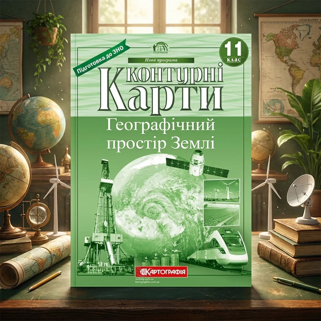 Контурні карти "Географічний простір землі " 11 клас, Картографія