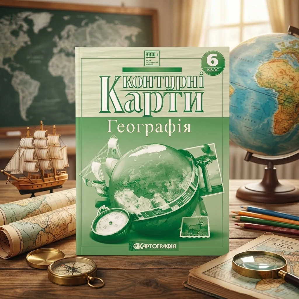 Контурні карти "Географія" 6 клас, Картографія