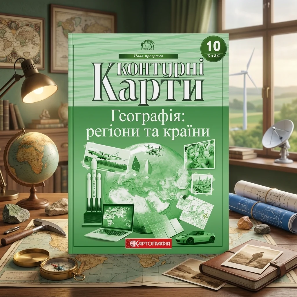 Контурні карти "Географія: регіони та країни" 10 клас, Картографія