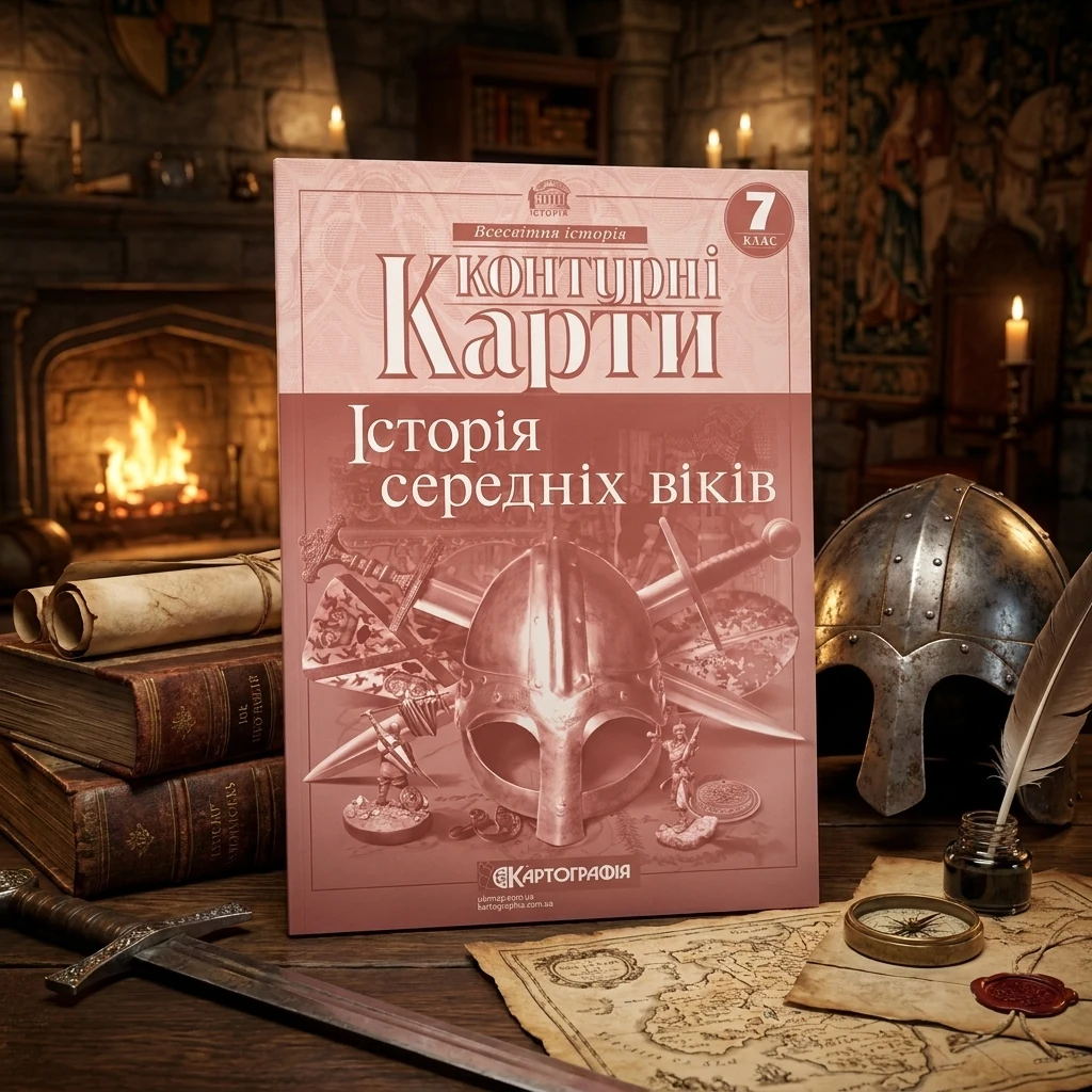 Контурні карти Історiя середнiх вiкiв 7 клас