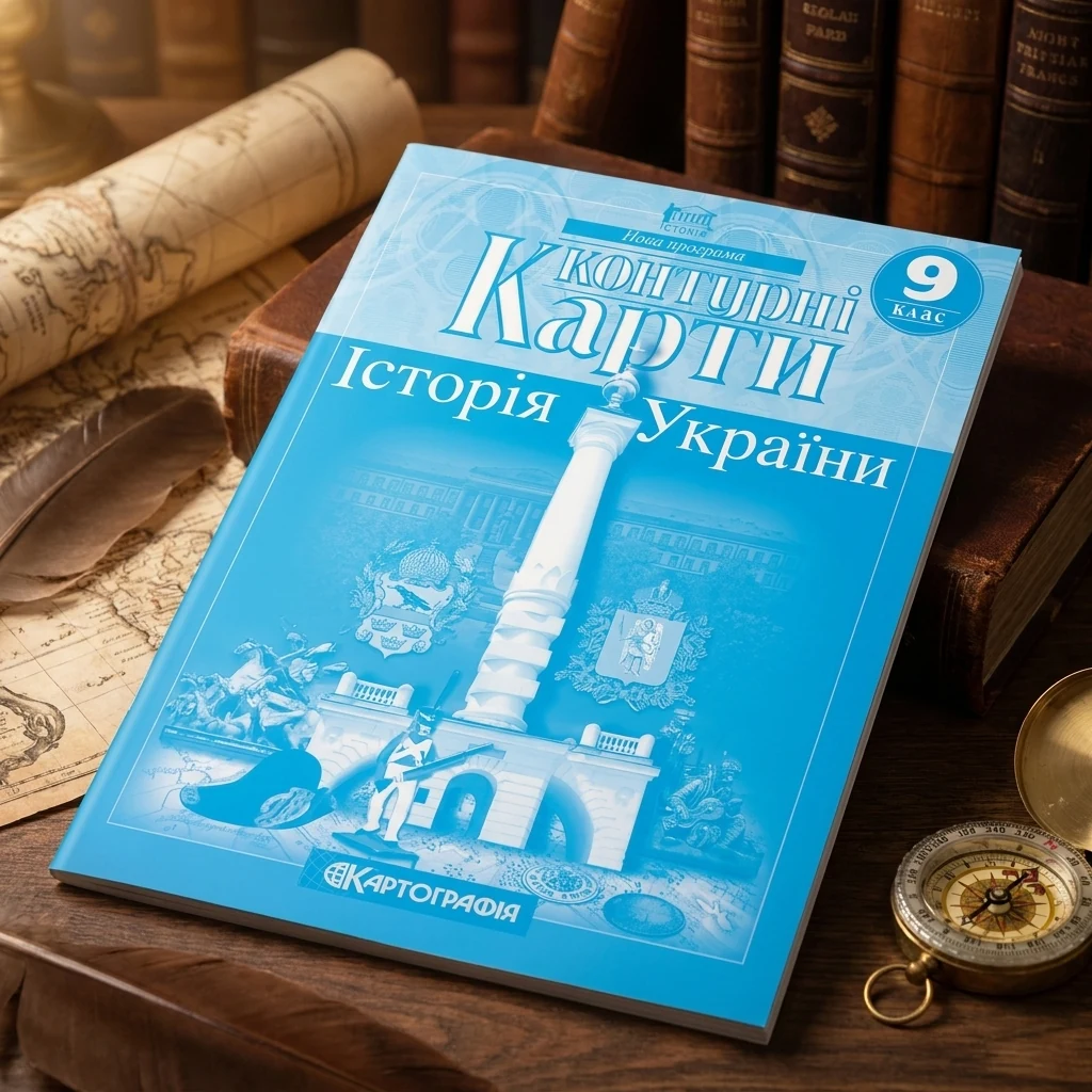 Контурні карти Історія України 9 клас — Альбоми, атласи, папір