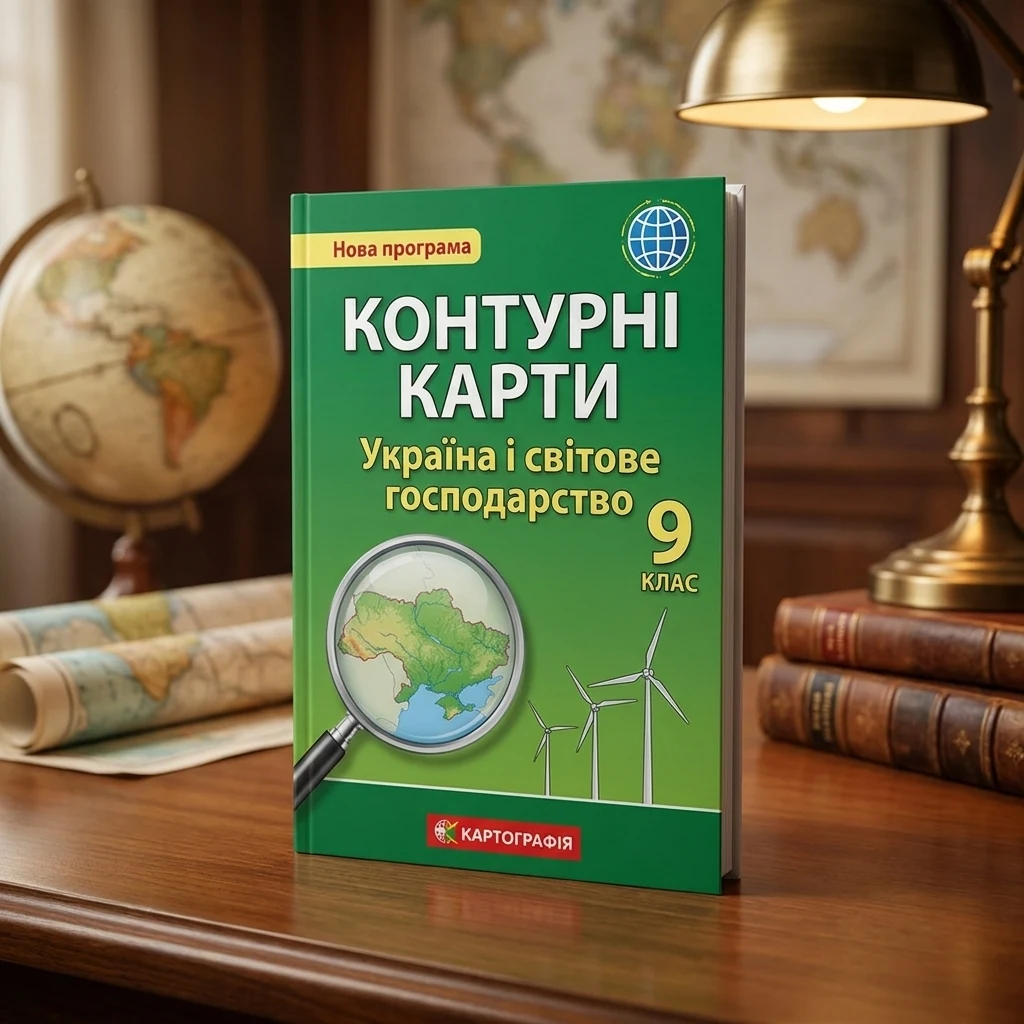 Контурні карти Україна і світове господарство 9 клас