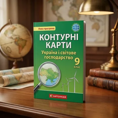 Контурні карти Україна і світове господарство 9 клас