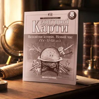 Контурні карти Всесвітня iсторiя Новий час (ХV-XVIII ст) 8 клас