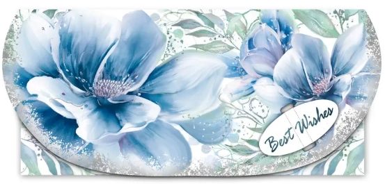 Конверт для грошей Folio К-577 Блакитні квіти168473 — фото 2
