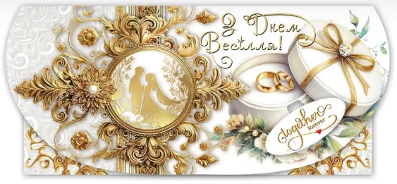 Конверт для грошей Folio К-621 З Днем весілля — фото 2