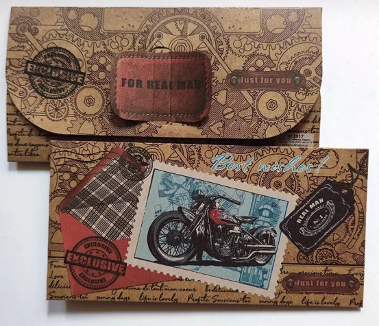 Конверт для грошей крафт Bike — фото 2