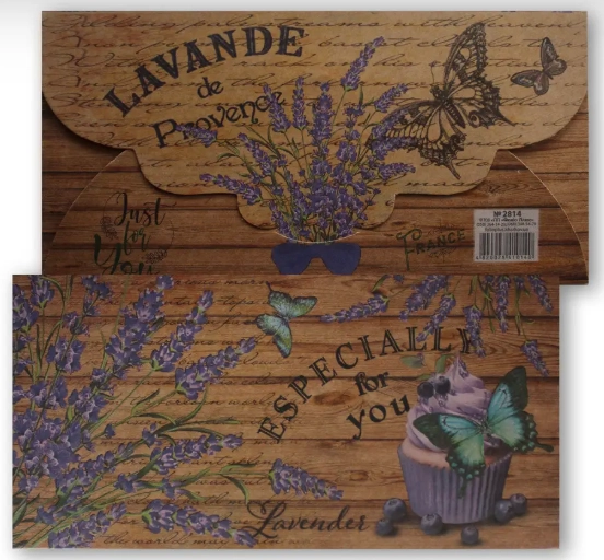 Конверт для грошей крафт Лаванда — фото 2