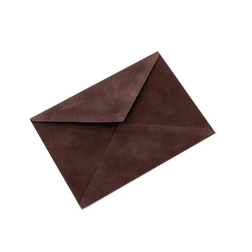 Конверт С5 оксамитовий шоколадний — фото 2