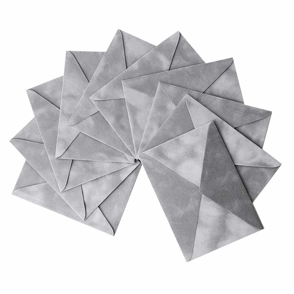 Конверт С5 оксамитовий сірий — фото 2