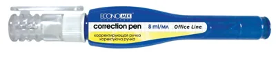 Коректор ручка Economix металевий кінчик 8мл E41314
